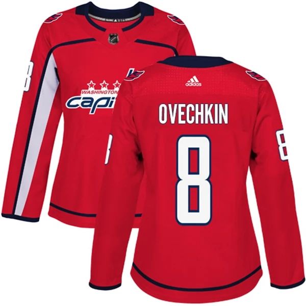 Damen Washington Capitals Trikot Alex Ovechkin 8 Rot Authentic